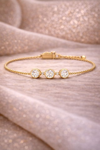 Trinity Bezel Bracelet