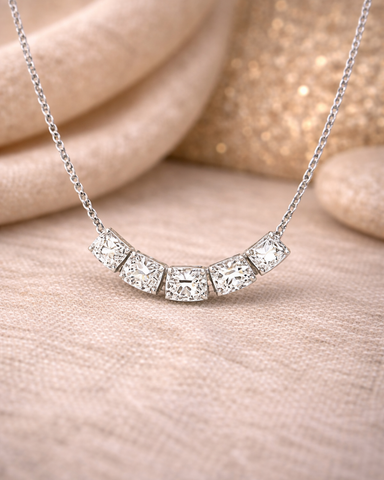 Prism Curve Station Necklace