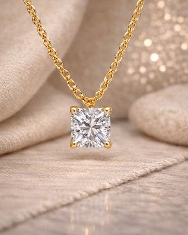 Icon Cushion Solitaire Necklace