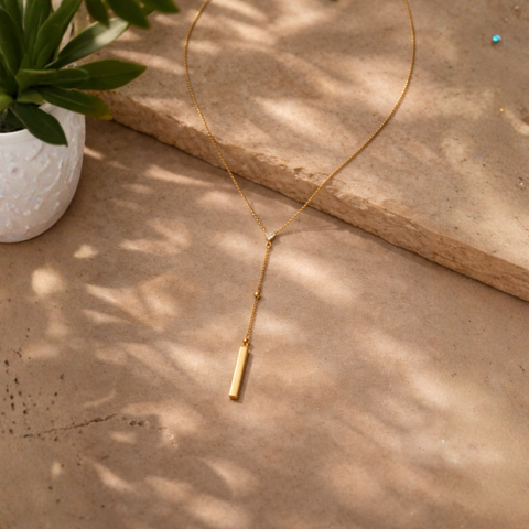 Solis Minimal Lariat Necklace