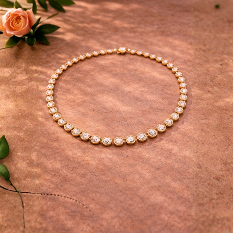 Celeste Bezel Tennis Necklace
