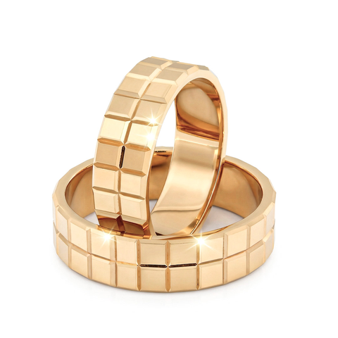 Matrice Faceted Wedding Pair