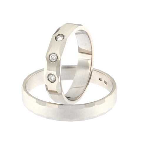 Orbita Bezel Wedding Pair
