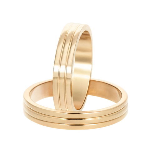 Ritmo Grooved Wedding Pair