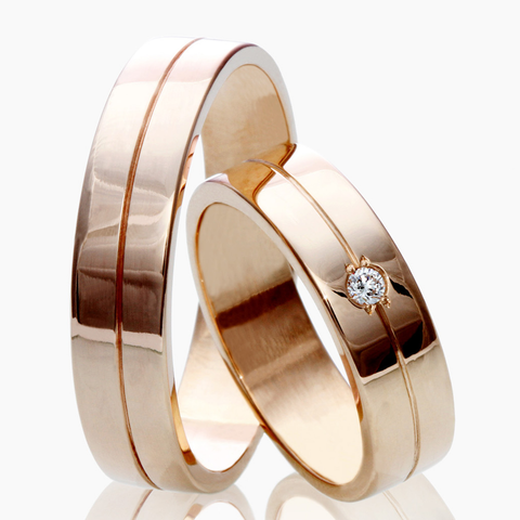 Doppio Line Wedding Pair