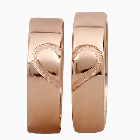 Cuore Engraved Wedding Pair